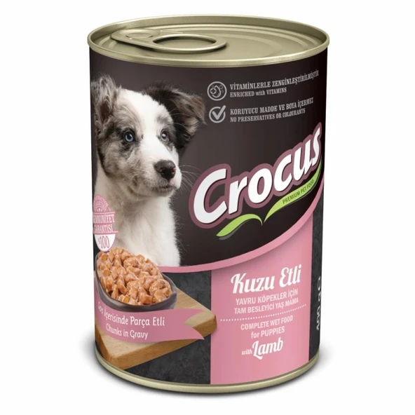 Crocus Kuzu Etli Yavru Köpek Yaş Mama 400gr ürün görseli 1