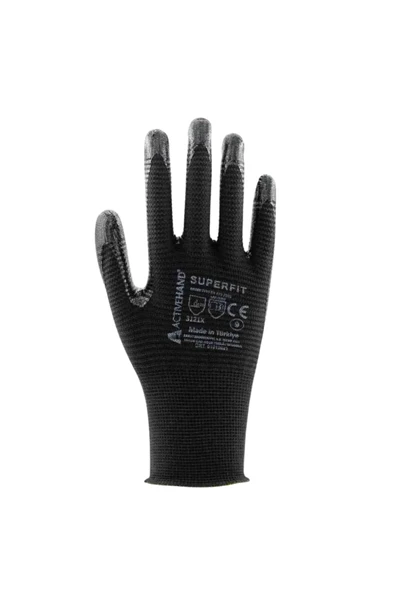 Activehand Süperfit Nitril İş Eldiveni Siyah No:10 - Resim 2