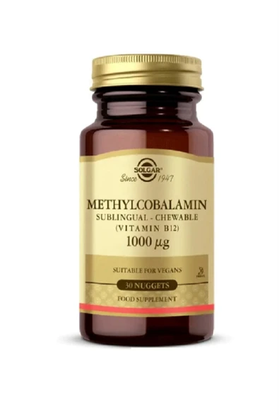 Solgar Methylcobalamin B12 1000 mcg 30 Dilaltı Tableti - Resim 3