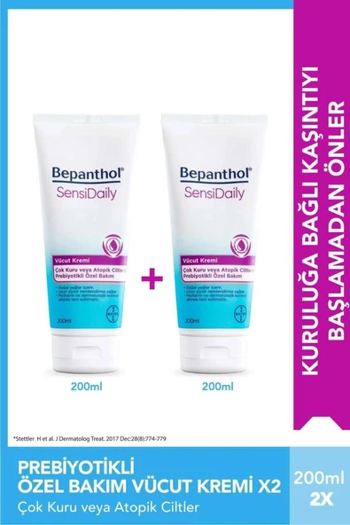 Bepanthol Sensidaily Vücut Kremi 200 Ml 2 Adet ürün görseli 1