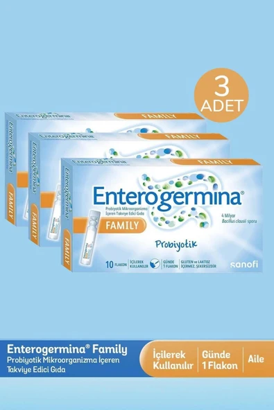 Enterogermina Family 10 Flakon 3 Adet ürün görseli 1