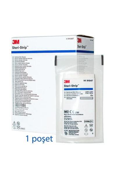 Steri strip Dikiş Bandı 12mm x 100mm R1547 1 Poşet ürün görseli 1