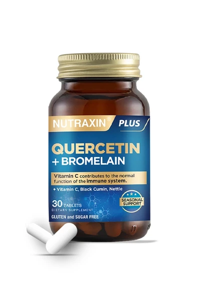 Nutraxin Quercetin + Bromelain 30 Tablet - Resim 3