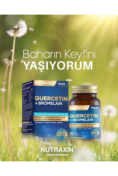 Nutraxin Quercetin + Bromelain 30 Tablet - Resim 5