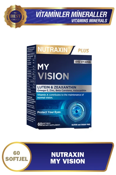Nutraxin Plus My Vision Göz Vitamini Lutein Zeaksantin 60 Kapsül ürün görseli 1