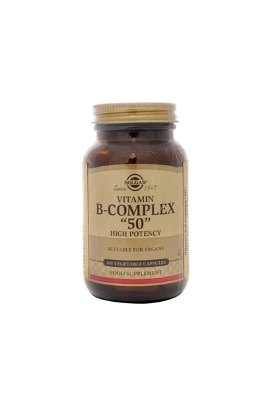 Solgar Vitamin B Complex 50 Mg 100 Kapsül ürün görseli 1