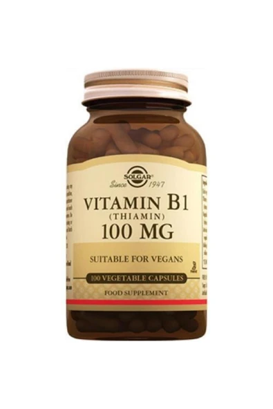 Solgar Vitamin B1 Thiamin 100 mg 100 Vegetable Kapsül ürün görseli 1