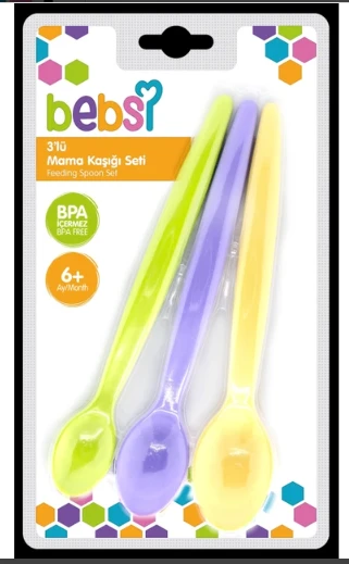 Bebsi 323 Mama Kaşığı Seti 3'lü ürün görseli 1