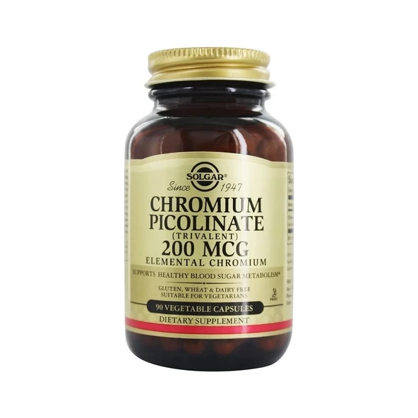 Solgar Chromium Picolinate 200mcg 90 Kapsül 3 Adet - Resim 2