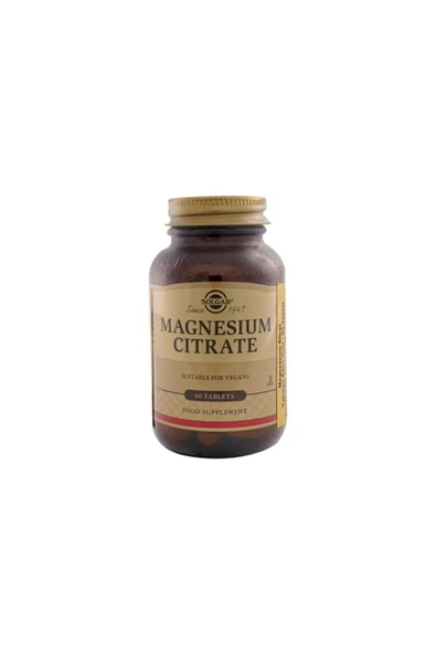 Solgar Magnesium Citrate 200 Mg 60 Tablet ürün görseli 1
