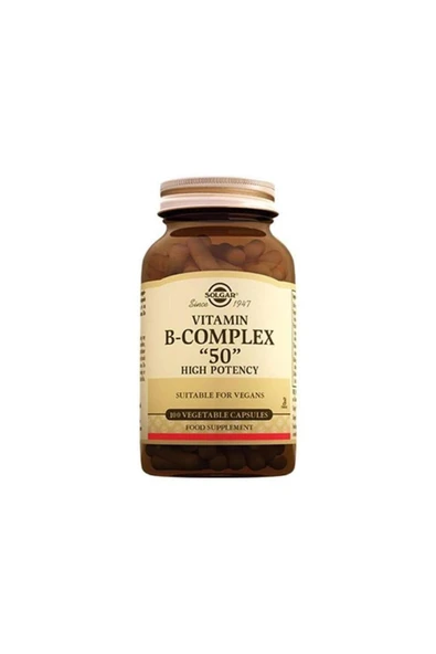 Solgar Vitamin B Complex 50 Mg 100 Kapsül ürün görseli 1
