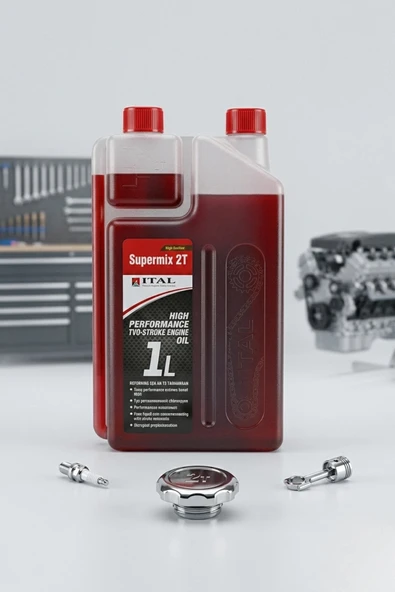 İtal Supermix 2T (2 Zamanlı) Ölçekli Motor Yağı 1L ürün görseli 1