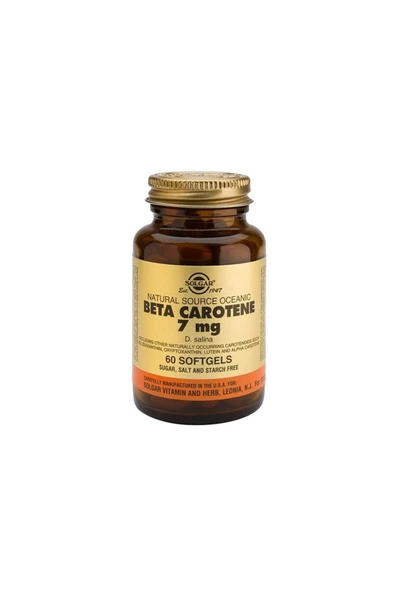Solgar Beta Carotene 7 Mg 60 Kapsül - Resim 2