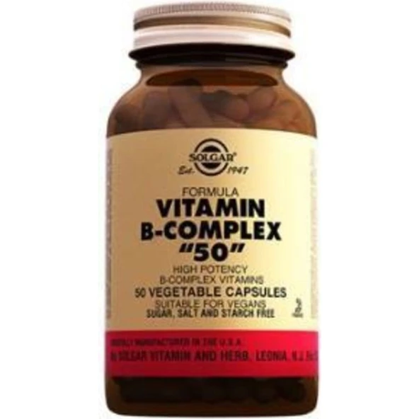 Solgar Vitamin B-Complex 50 100 Tablet ürün görseli 1