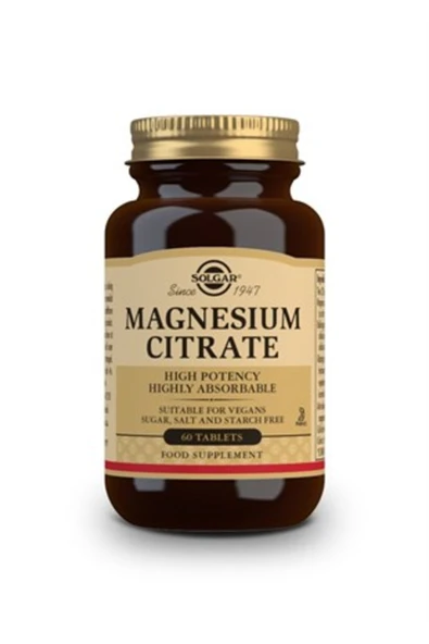 Solgar Magnesium Citrate 200 Mg 60 Tablet ürün görseli 1
