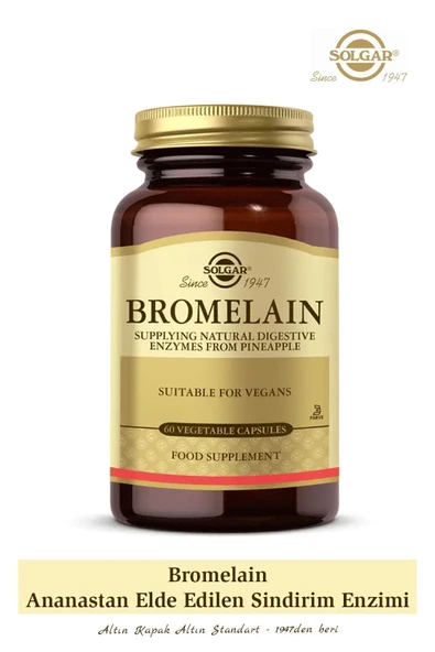 Solgar Bromelain 150 Mg 60 Kapsül (bromelin) ürün görseli 1