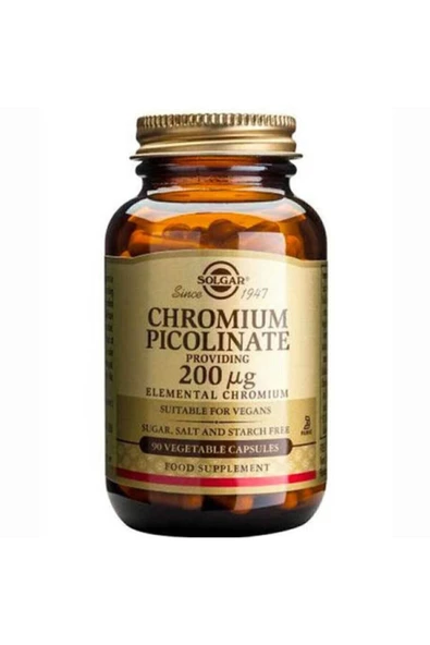Solgar Chromium Picolinate 200 mcg 90 Kapsül ürün görseli 1