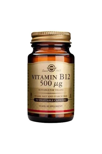 Solgar Vitamin B12 500 Mcg 50 Kapsul ürün görseli 1