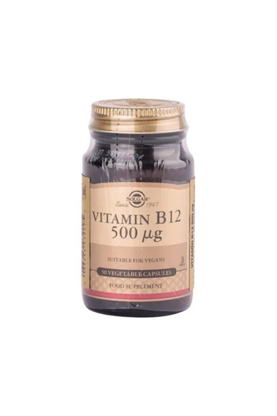 Solgar Vitamin B12 500 mcg 50 Kapsül ürün görseli 1