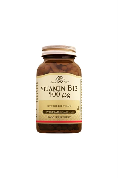 Solgar Vitamin B12 500 mcg 50 Kapsül ürün görseli 1
