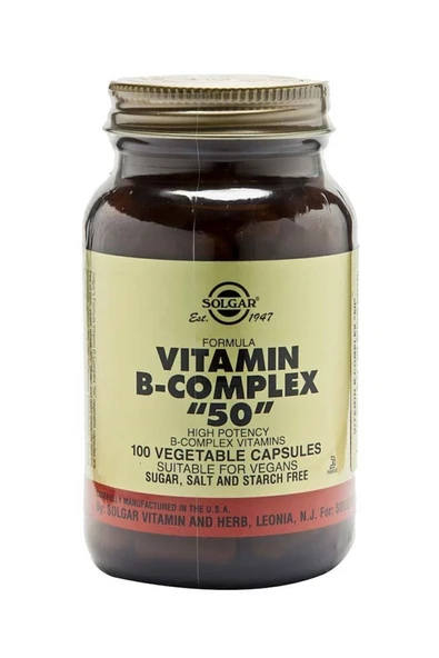 Solgar Vitamin B-Complex 50 100 Kapsül ürün görseli 1