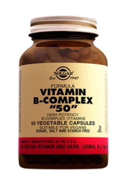 Solgar Vitamin B Complex 50 mg 100 Kapsül ürün görseli 1