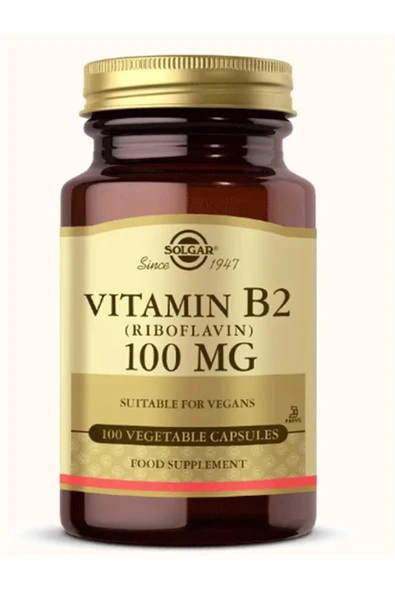 Solgar Vitamin B2 Riboflavin 100 mg 100 Kapsül ürün görseli 1