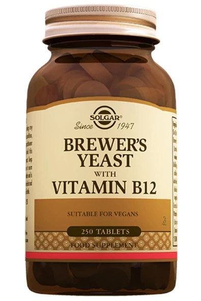 Solgar Brewers Yeast With Vitamin B12 250 Tablet ürün görseli 1