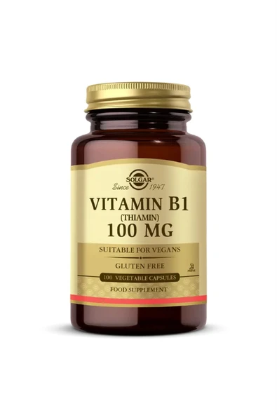 Solgar Vitamin B1 Thiamin 100 mg 100 Vegetable Kapsül ürün görseli 1