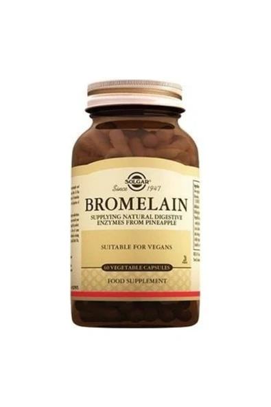 Solgar Bromelain Takviye Edici Gıda 150 Mg 60 Kapsül ürün görseli 1