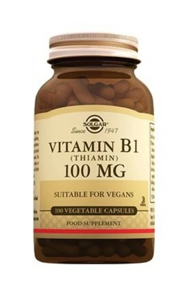 Solgar Vitamin B1 Thiamin 100 Mg 100 Vegetable Kapsül ürün görseli 1