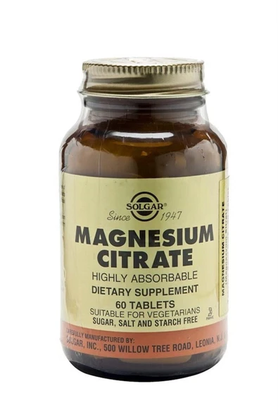 Solgar Magnesium Citrate 60 Tablet - Resim 3