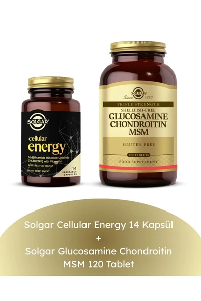 Solgar Cellular Energy 14 Kapsül + Glucosamine Chondroitin MSM 120 Tablet ürün görseli 1