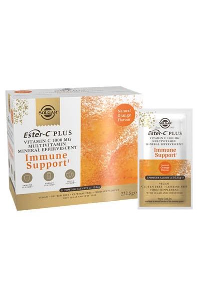Solgar Ester-C™ Plus Vitamin C 1000 mg Effervescent ( İmmune Support ) 21 Efervesan Toz Saşe ürün görseli 1