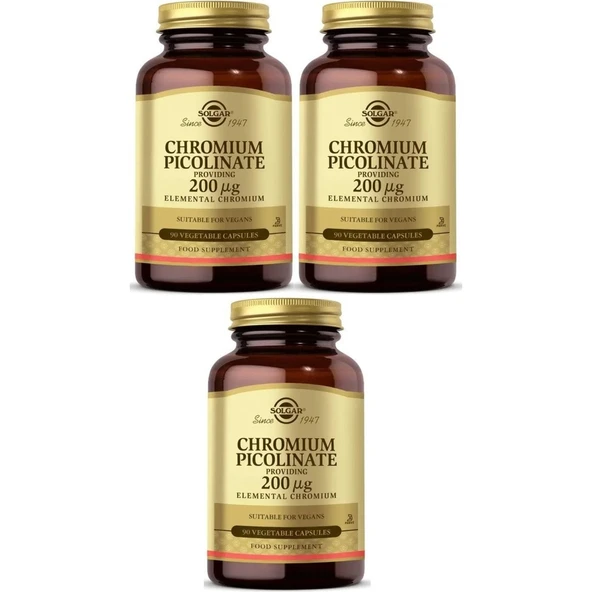 Solgar Chromium Picolinate 90 Kapsül 3 Adet ürün görseli 1