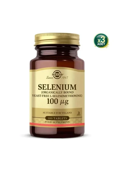 Solgar Selenium 100 mcg 100 Tablet 3 Adet ürün görseli 1