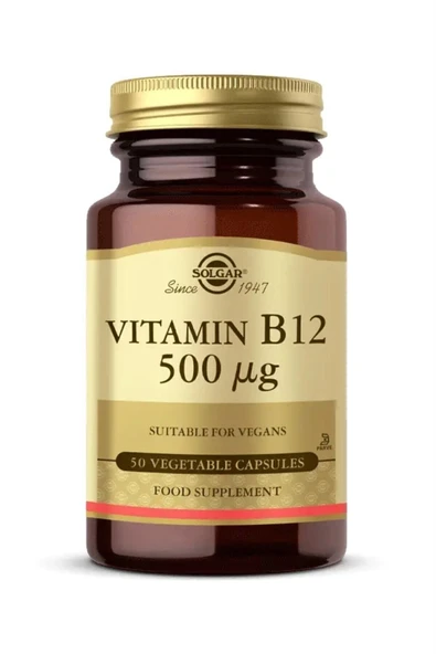 Solgar Vitamin B12 500 mcg 50 Kapsül ürün görseli 1