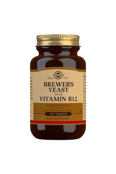 Solgar Brewer's Yeast With Vitamin B12 250 Tablet ürün görseli 1