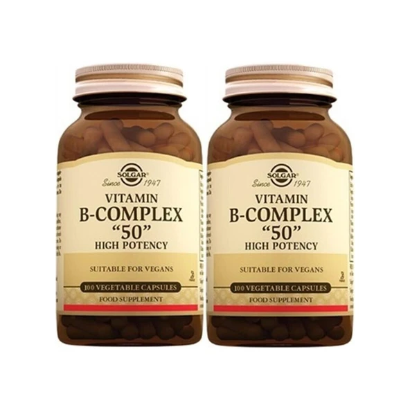 Solgar Vitamin B Complex 50 Mg 100 Kapsül 2 Adet ürün görseli 1