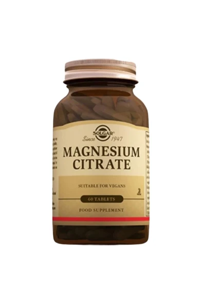 Solgar Magnesium Citrate 200 Mg 60 Tablet ürün görseli 1