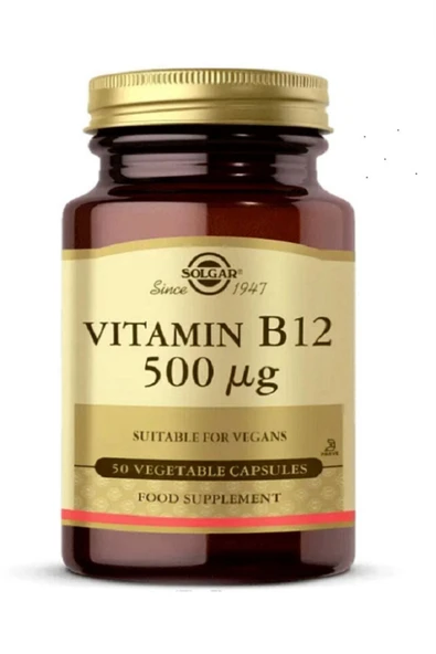 Solgar Vitamin B12 500 mcg 50 Kapsül - Resim 2