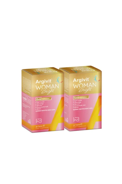 Woman Bright Gold Kompleks 2'li Paket - Biotin, Niasin, Çinko (SAFR'İNSİDE) Takviye Edici 30 Tablet ürün görseli 1