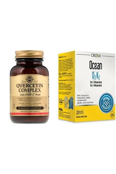 Solgar Quercetin Complex With Ester-c Plus 50 Tablet+ocean D3k2 Damla 20 Ml ürün görseli 1
