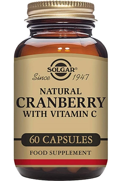 Solgar Cranberry Extract With Vitamin C 60 Kapsül ürün görseli 1