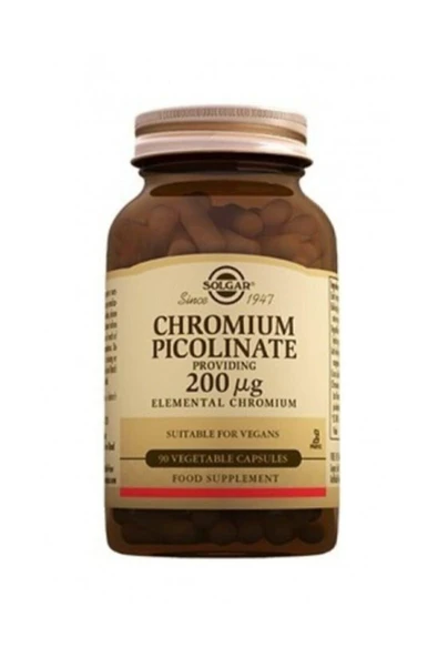 Solgar Chromium Picolinate 200 Mcg 90 Kapsül -alliavital.com ürün görseli 1