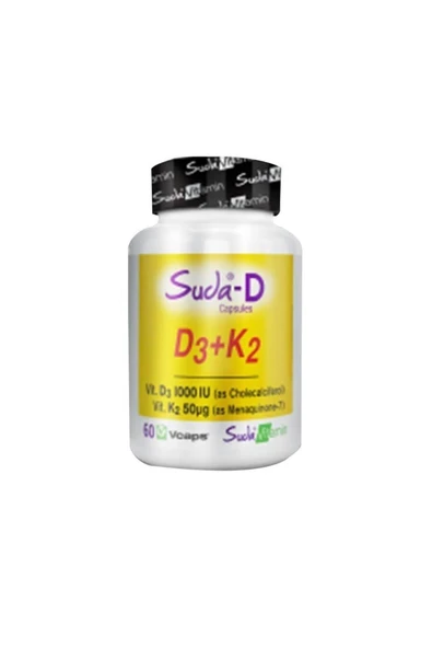Suda Vitamin  D3+k2 60 Veggy Kapsül ürün görseli 1