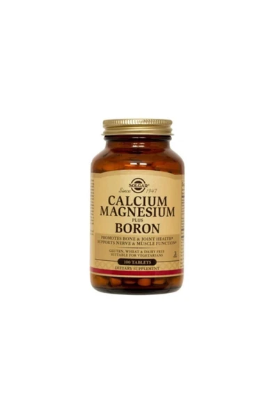 Solgar Calcium Magnesium Plus Boron 100 Tablet ürün görseli 1