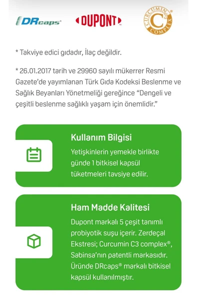 Probitic Digesto Biotic 60 Kapsül Probiyotik ve Prebiyotik - Resim 4