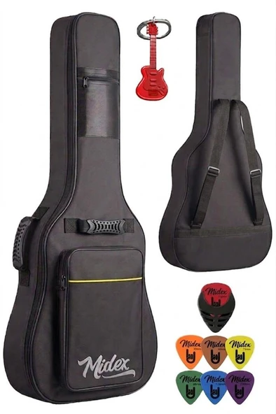 Midex CS-109 Softcase Akustik Gitar Çantası Gigbag Kalın Siyah ürün görseli 1
