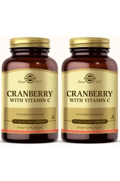 Solgar Cranberry Extract With Vitamin C 60 Kapsül 2 Adet ürün görseli 1